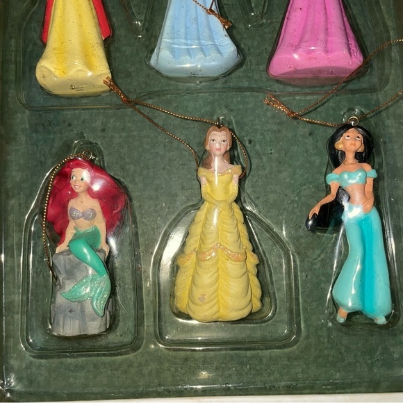 Disney Christmas Ornament Set Storybook Set The Princess Collection 6 Ornaments - Picture 6 of 9